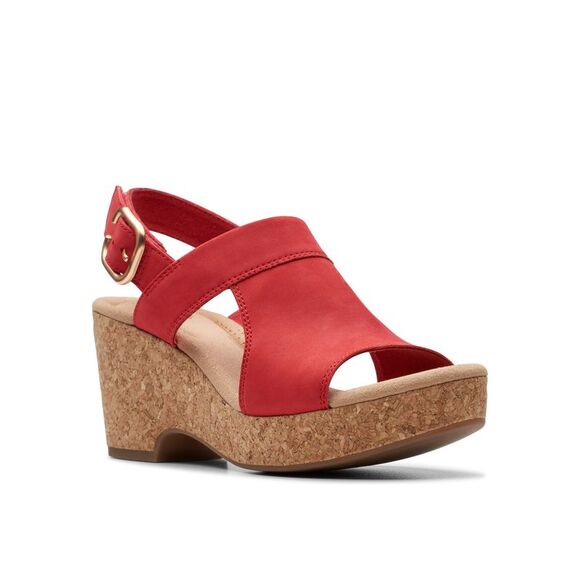 Clarks Womens Giselle Rose Red Shoes (NWT) - Picture 6 of 6